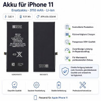 Akku Batterie Battery 3110 mAh für Apple iPhone 11
