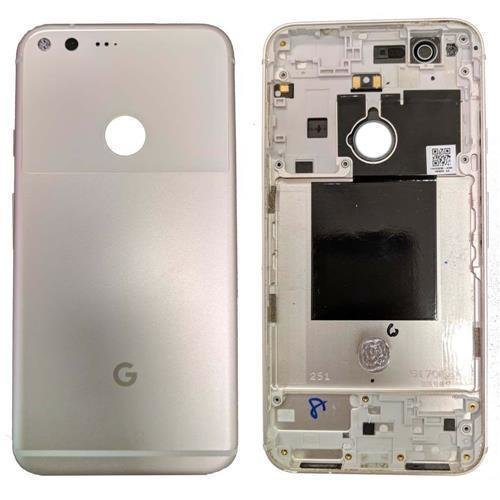 Google Pixel XL Akkudeckel Backcover Baterie Deckel Silber
