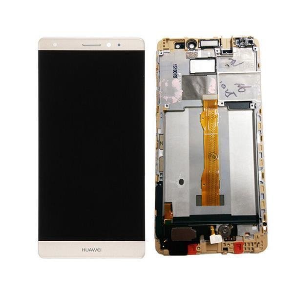 Huawei Ascend Mate S LCD Display Touchscreen Touch Glas & Rahmen Gold