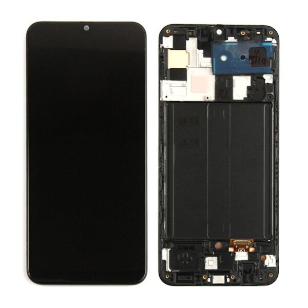 Samsung Galaxy A50 A505F OLED Display Bildschirm Touchscreen Rahmen Schwarz