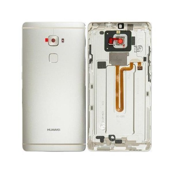 Huawei Mate S Akkudeckel Deckel Backcover Gehäuse Touch ID Sensor SilberWeiß
