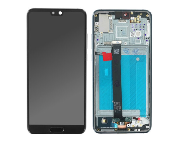 Huawei P20 LCD Display Touchscreen Touchscreen Bildschirm Rahmen Midnight Blau
