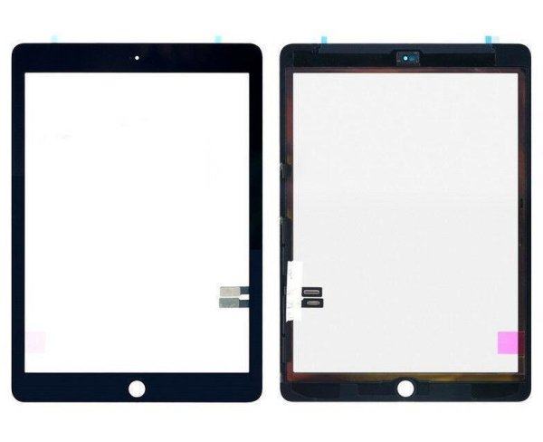 iPad 2018 9.7 6 Generation Touchscreen Digitizer mit Klebestreifen Schwarz