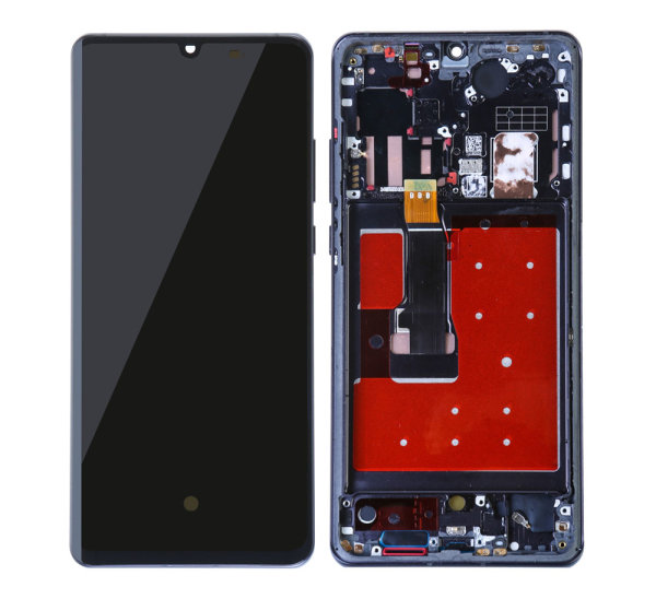 OLED Display Touchscreen und Rahmen Schwarz für Huawei P30 Pro VOG-L29 VOG-L09