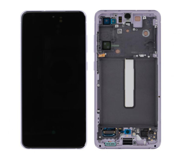 Samsung Galaxy S21 FE G990B AMOLED Display Touchscreen Bildschirm Rahmen Lavender Lila Voilett