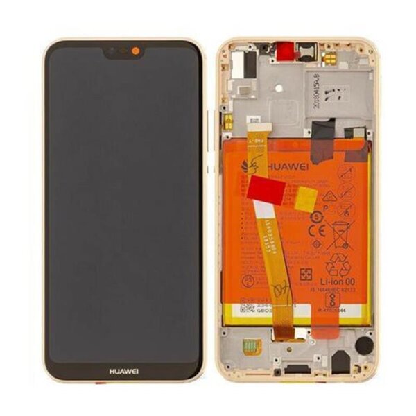 Huawei P20 Lite LCD Display Touchscreen Akku Rahmen Pink 02351VUW
