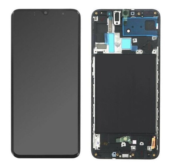 Samsung Galaxy A70 A705F AMOLED Display Touchscreen Bildschirm Rahmen Schwarz