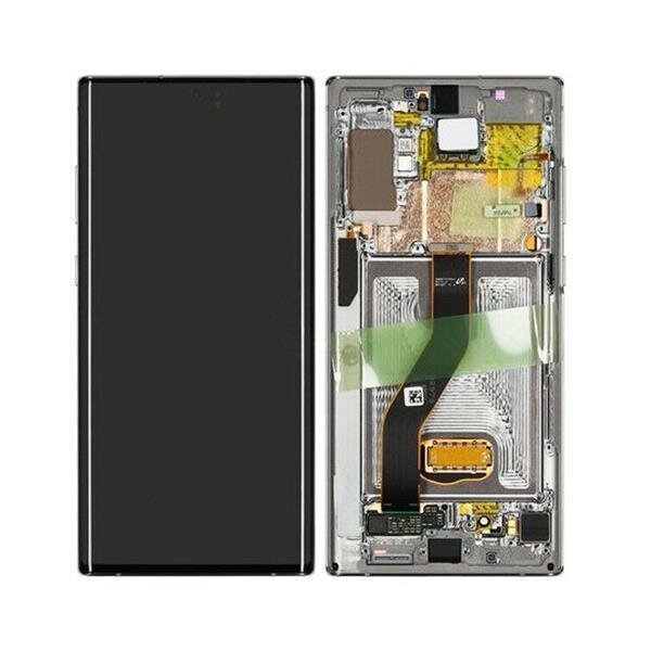 Samsung Galaxy Note 10+ N975F AMOLED Display Touchscreen Bildschirm Rahmen Aura Glow (Silber)