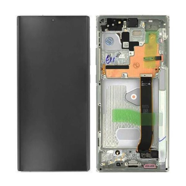 Samsung Galaxy Note 20 Ultra 5G N986B AMOLED Display Touchscreen Bildschirm Rahmen Mystic Weiß