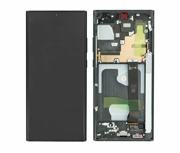 Samsung Galaxy Note 20 Ultra 5G N986 AMOLED Display Touchscreen Bildschirm Rahmen Schwarz