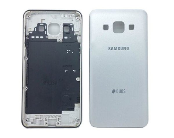 Samsung A3 SM A300F Akkudeckel Backcover Batterie Deckel Rahmen Silber