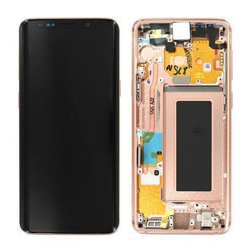 Samsung Galaxy S9 G960F AMOLED Display Touchscreen Bildschirm Rahmen Gold