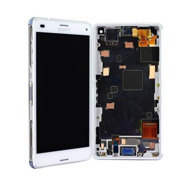Sony Xperia Z3 Compact D5803  LCD Display Touchscreen  Bildschirm Rahmen Weiß 