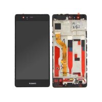 Huawei P9 LCD Display Touchscreen BIldschirm Rahmen Schwarz
