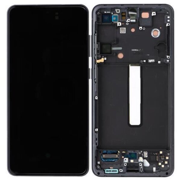 Samsung Galaxy S21 FE G990B AMOLED Display Touchscreen Bildschirm Rahmen Graphit Schwarz