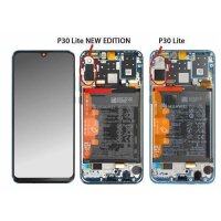 Huawei P30 Lite New Edition 2020 LCD Display Rahmen Akku...