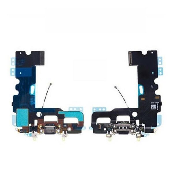 Ladebuchse Microfon USB Dock Connector Audio Jack Flex Schwarz für iPhone 7