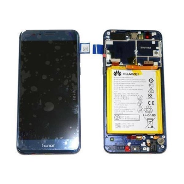 Huawei Honor 8 LCD Display Touchscreen Bildschirm Rahmen & Akku Blau
