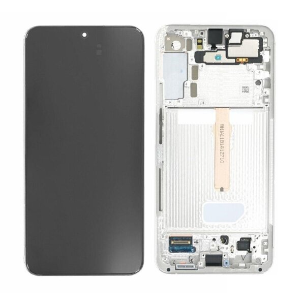 Samsung Galaxy S22+ S906B Dynamic AMOLED Display Touchscreen Bildschirm Rahmen Phantom Weiß / Hell Blau / Beige
