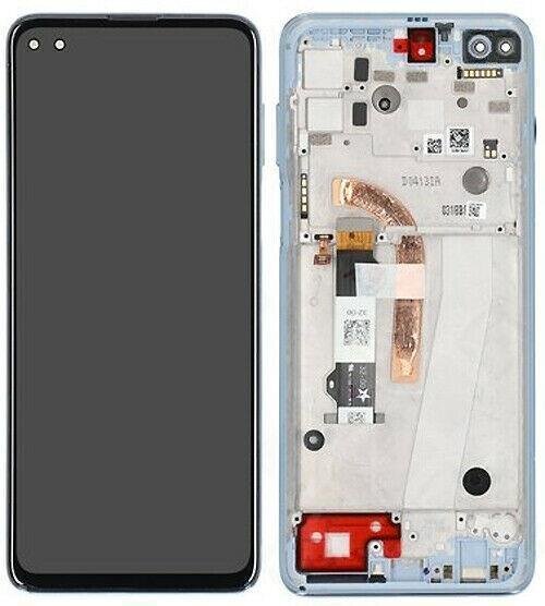 Motorola Moto G100 XT2125 LCD Display Bildschirm Rahmen Blau