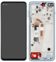 Motorola Moto G100 XT2125 LCD Display Bildschirm Rahmen Blau