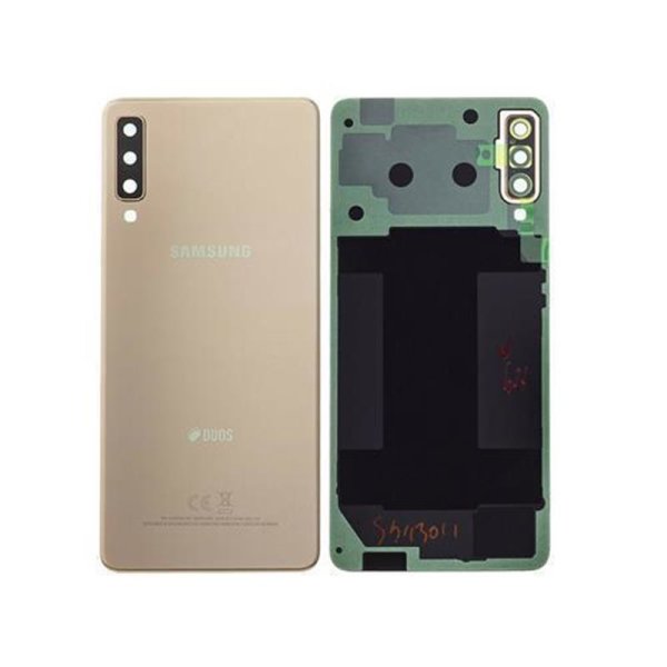 Samsung Galaxy A7 2018 A750F DUOS Akkudeckel Backcover Batterie Deckel Gold