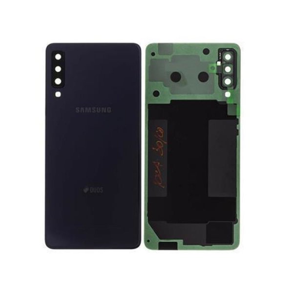 Samsung Galaxy A7 2018 A750F DUOS Akkudeckel Backcover Batterie Deckel Schwarz