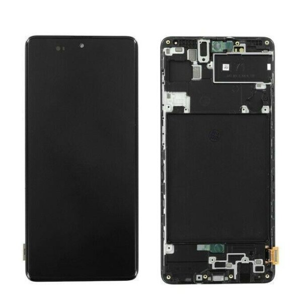 Samsung Galaxy A71 A715F Super Amoled Display Touchscreen Bildschirm Rahmen Schwarz