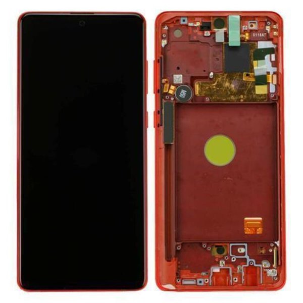 Samsung Galaxy Note 10 Lite N770F AMOLED Display Touchscreen Bildschirm Rahmen in Aura Rot