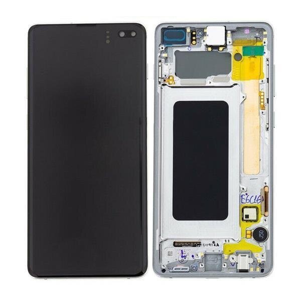 Samsung Galaxy S10 Plus G975F AMOLED Display Touchscreen Bildschirm Rahmen Ceramic Weiß