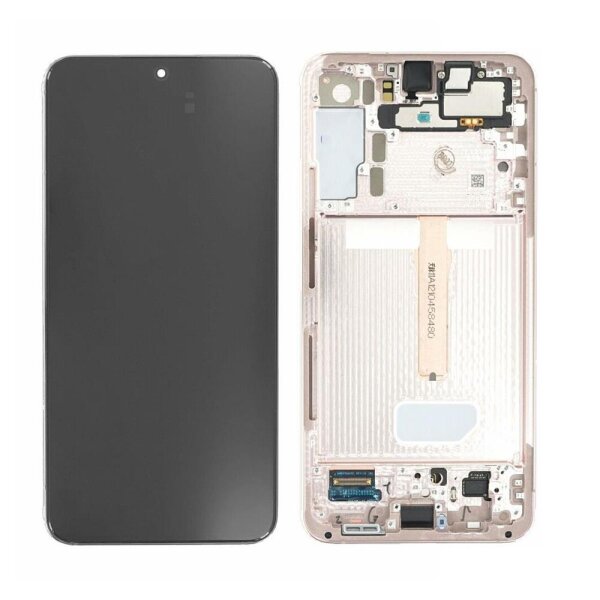 Samsung Galaxy S22+ S906B AMOLED Display Touchscreen Bildschirm Rahmen Pink Gold