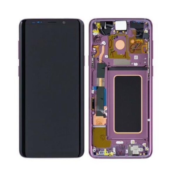 Samsung Galaxy S9 Plus G965F Amoled Display Touchscreen Bildschirm Rahmen Lila Purple