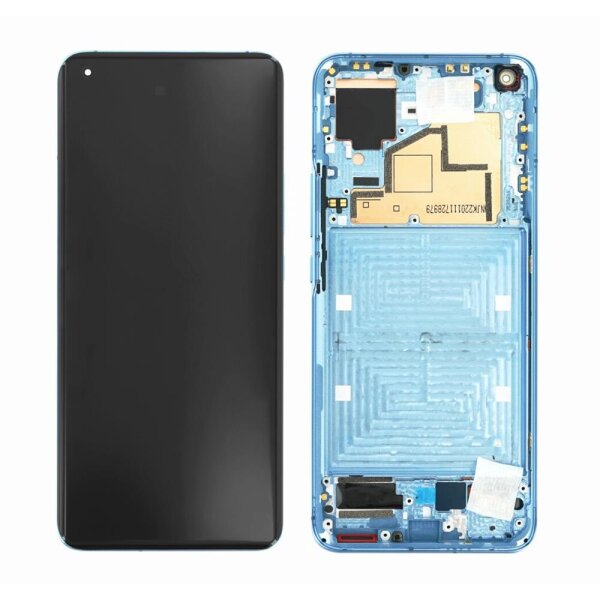 Xiaomi Mi 11 AMOLED Display Touchscreen Bildschirm Rahmen Blau
