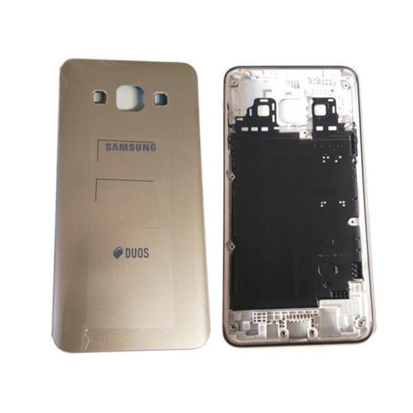 Samsung Galaxy A3 A300F Akkudeckel Backcover Batterie Deckel Ramen Gold