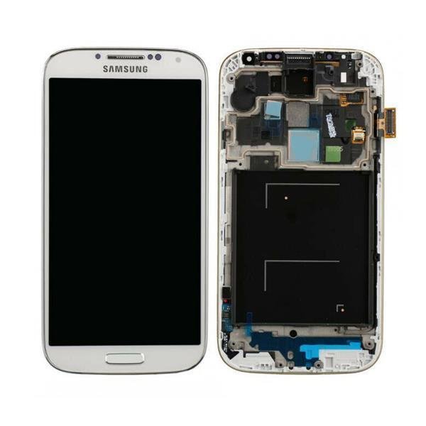 Samsung Galaxy S4 i9505 i9515 Amoled Display Touchscreen Bildschirm Rahmen Weiß - Refurbished