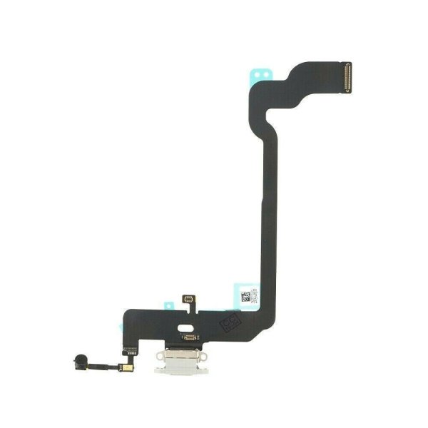 Ladebuchse Mikrofon USB Dockconnector Lightning Charging Port Flex Silber für iPhone XS