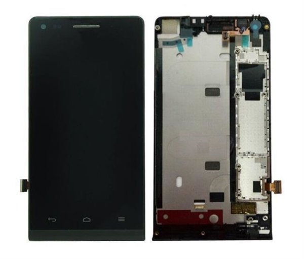 Huawei Ascend G6 LCD Display Digitizer Touchscreen Bildschirm mit Rahmen Schwarz