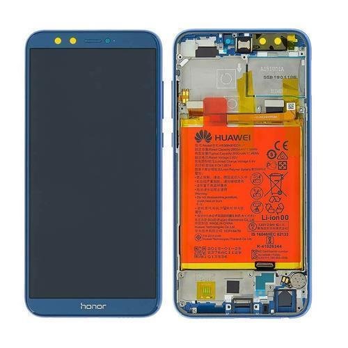 Original Honor 9 Lite LLD-L31 LCD Display Touchscreen Rahmen Akku in Blau