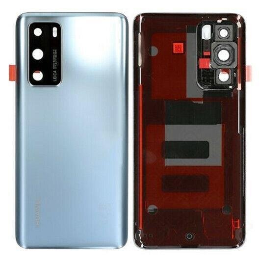 Huawei P40 Akkudeckel Backcover Batterie Deckel Silver