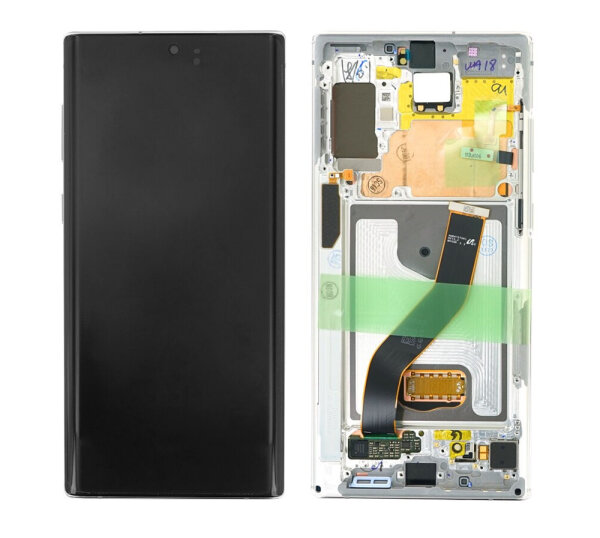 Samsung Galaxy Note 10 Plus N975F AMOLED Display Touchscreen Bildschirm & Rahmen Aura Weiß