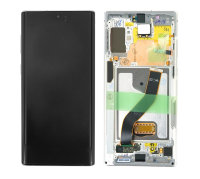 Samsung Galaxy Note 10+ N975F AMOLED Display Touchscreen Bildschirm & Rahmen Aura Weiß