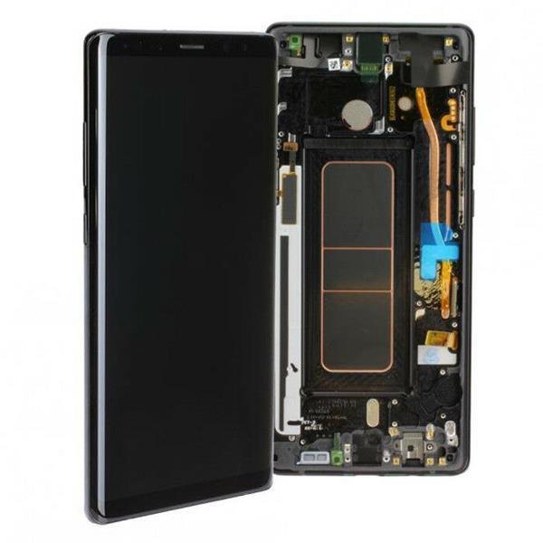 Samsung Galaxy Note 8 N950F AMOLED Display Touchscreen Bildschirm Rahmen Schwarz