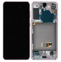 Samsung Galaxy S21 5G G991B AMOLED Display Bildschirm Rahmen in Pink
