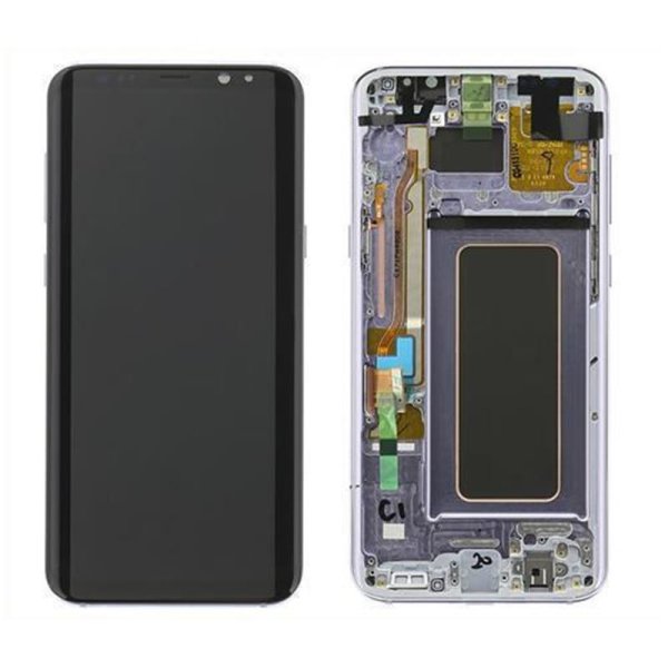 Samsung Galaxy S8 Plus G955F AMOLED Display Touchscreen Bildschirm Rahmen Violet Grau