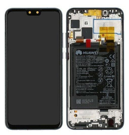 Huawei Y9 2019 LCD Display Touchscreen Bildschirm Rahmen Akku Midnight Schwarz