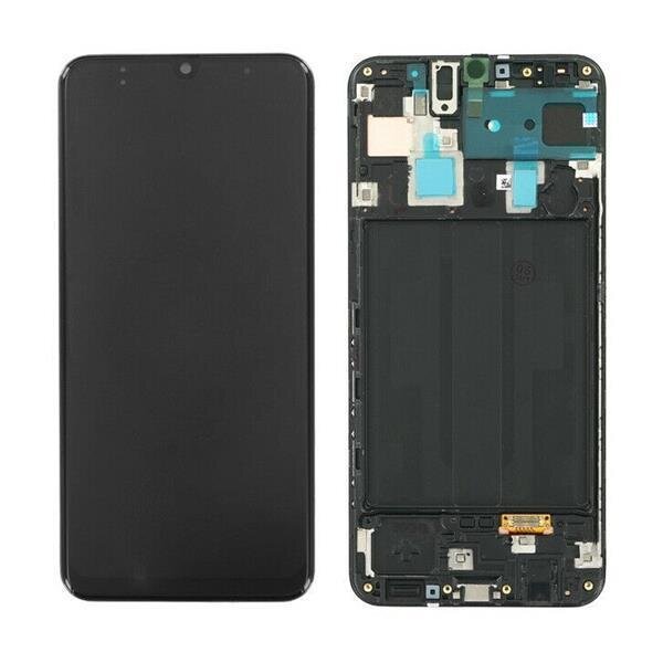 Samsung Galaxy A30 A305F AMOLED Display Touchscreen Bildschirm Rahmen Schwarz