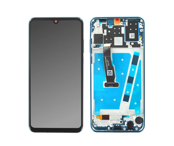 Huawei P30 Lite LCD Display Touchscreen Bildschirm Rahmen & Akku Peacock Blau 02352RQA