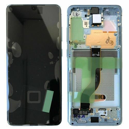Samsung Galaxy S20+ Plus G985F G986 Amoled Display Touchscreen Bildschirm Rahmen Cloud Blau