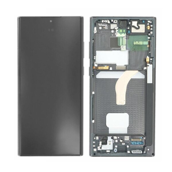 Samsung Galaxy S22 Ultra S908B AMOLED Display Touchscreen Bildschirm & Rahmen Phantom Schwarz