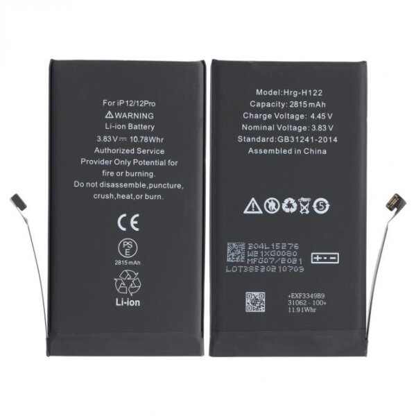 NCC Ersatzakku Akku Batterie 2815mAh für iPhone 12 A2403 / 12 Pro A2407